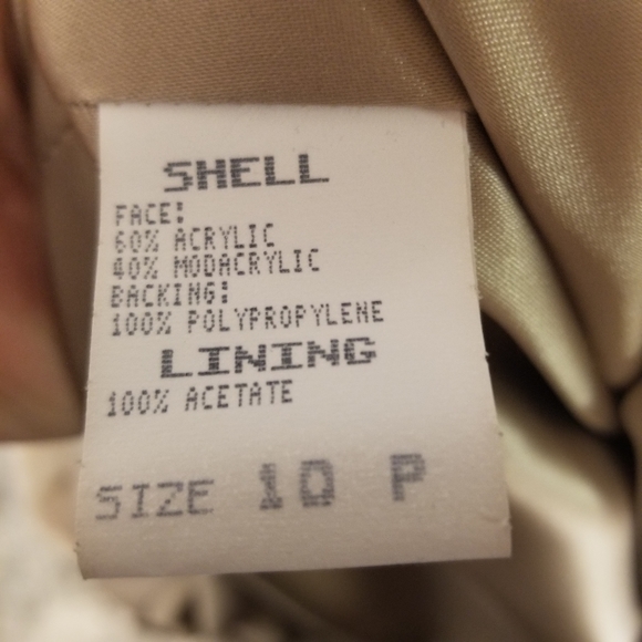 Vintage 80s Retro Monterey Fashions Faux Fur Snow Leopard Cruella Trench Coat 10 - Picture 10 of 11